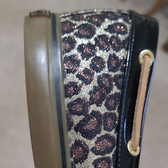 Sperry Women's Topsider Leopard Print Loafers - Black and Tan Sz 11M - Picture 5 of 9